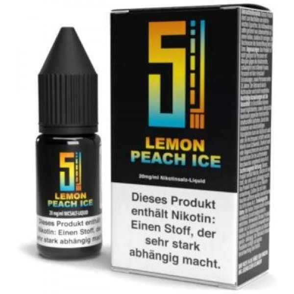 5EL - Lemon Peach Ice - Nikotinsalz Liquid