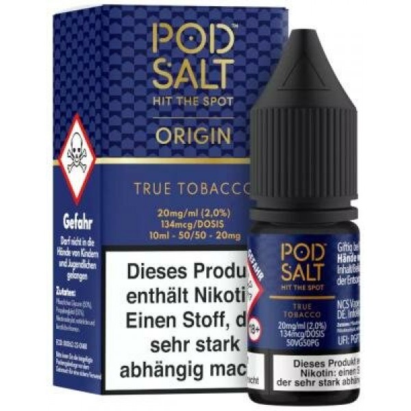 Pod Salt Origin - True Tobacco - Nikotinsalz Liquid