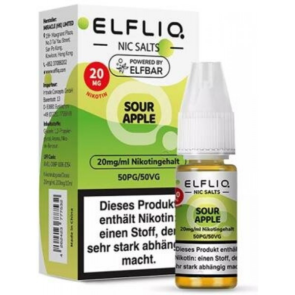 ELFLIQ - Sour Apple - Nikotinsalz Liquid