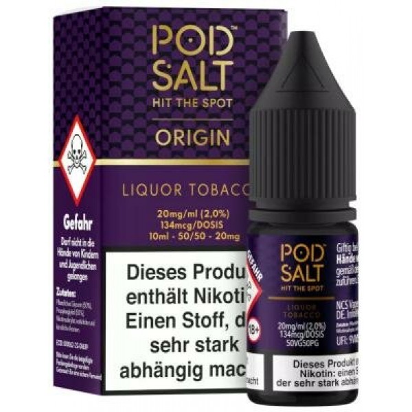Pod Salt Origin - Liquor Tobacco - Nikotinsalz Liquid