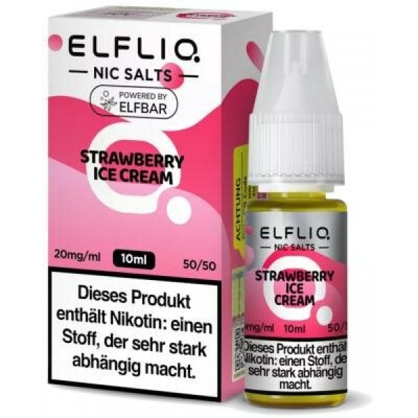 ELFLIQ - Strawberry Ice Cream - Nikotinsalz Liquid