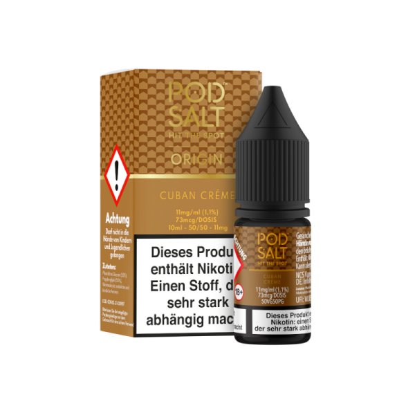 Pod Salt Origin - Cuban Creme - Nikotinsalz Liquid